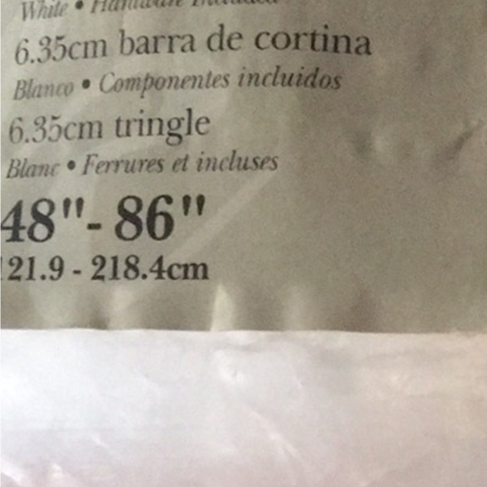 Never opened curtain rods